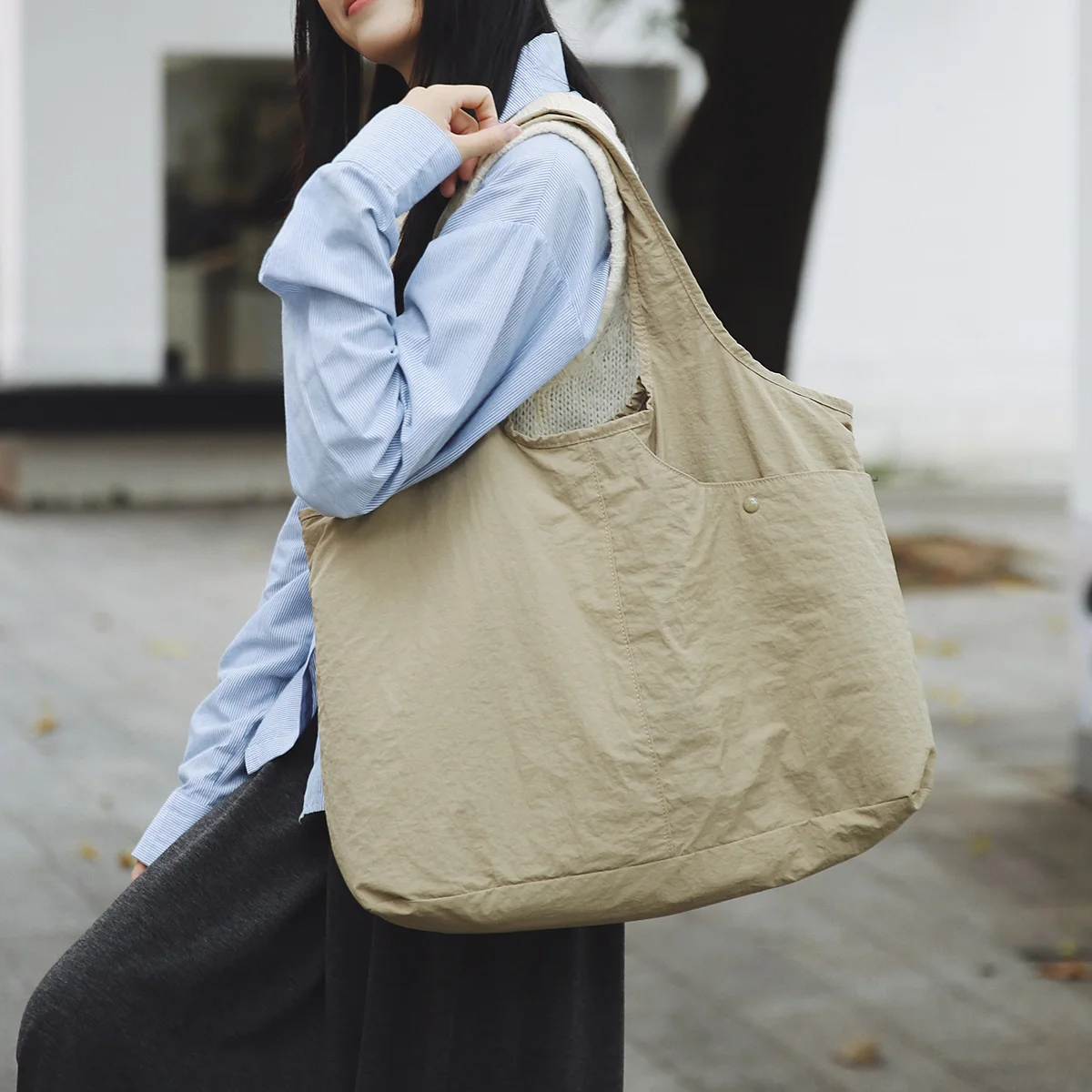

Japanese-Style Casual Large-Capacity Canvas Bag for Women 2026 New Model Shoulder Bag Lightweight Cloth Bag Student Class Tote Bag
