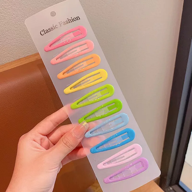 Sweet Cute Colorful Basic Hair Clips Set Korean Style for Women Fashion Multicolor Hair Barrettes Daily All Match Hair Accessory