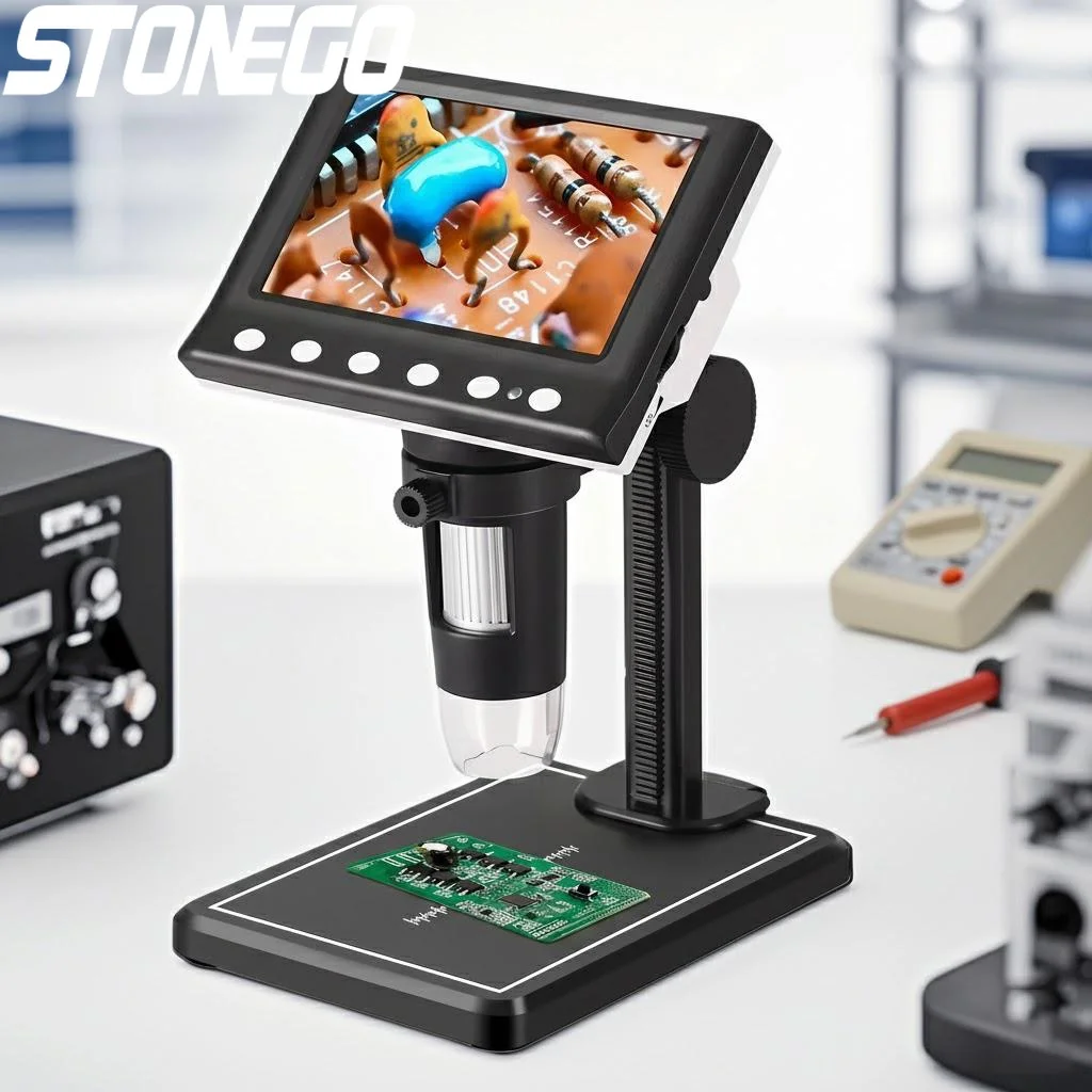 

High Precision 1000X LED Microscope for Lab Teaching and Instrument Inspection with 32GB Memory