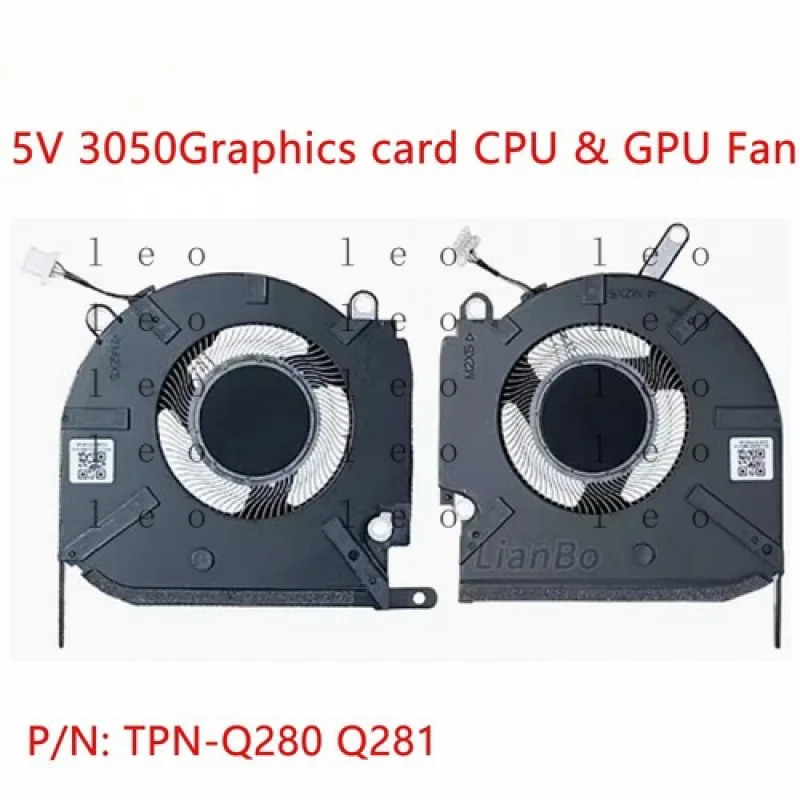 

CC New For HP OMEN 8 Pro 16-K 16-N TPN-Q280 Q281 5V CPU & GPU Cooling Fan