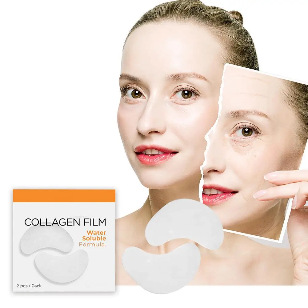 20Pcs Collagen Film Water Soluble Formula Anti Dark Circles Patch Eyes Collagen Solid Essence Pastes