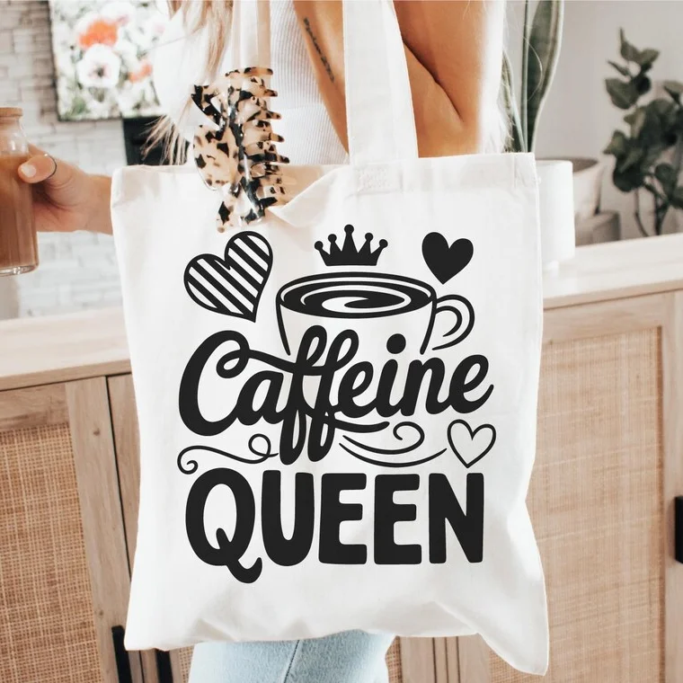 Bolso de mano de lona para amantes del té bolso de mano con diseño reutilizable y espacioso para oficina y escuela de viajeros