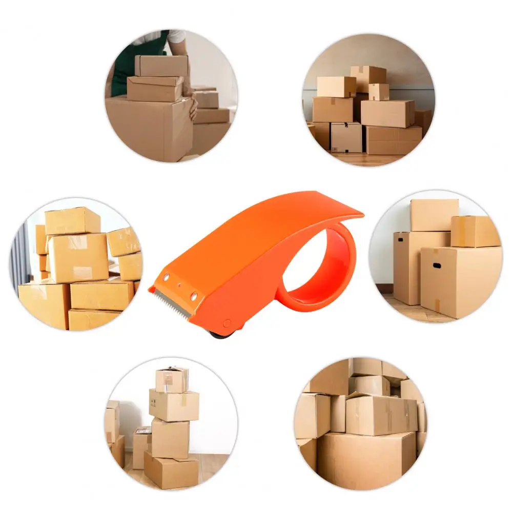 Long-lasting Stickiness Packaging Tape Portable Heavy Duty Packing Tape Sealer with Sharp Cutter for Shipping for Mailing