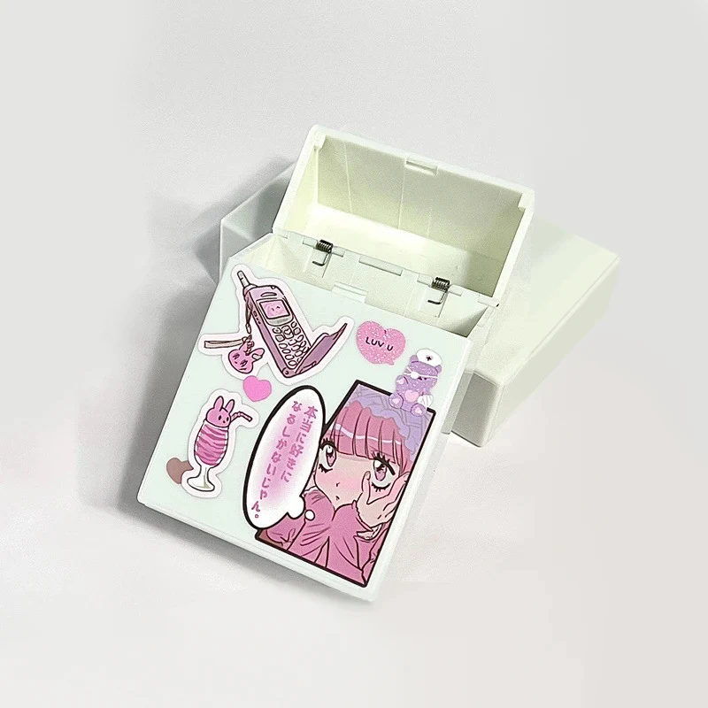 INS 3 Inch Kpop Photocard Storage Box Photo Small Card Organizer Storage Case Desk Organizer Box School Stationery