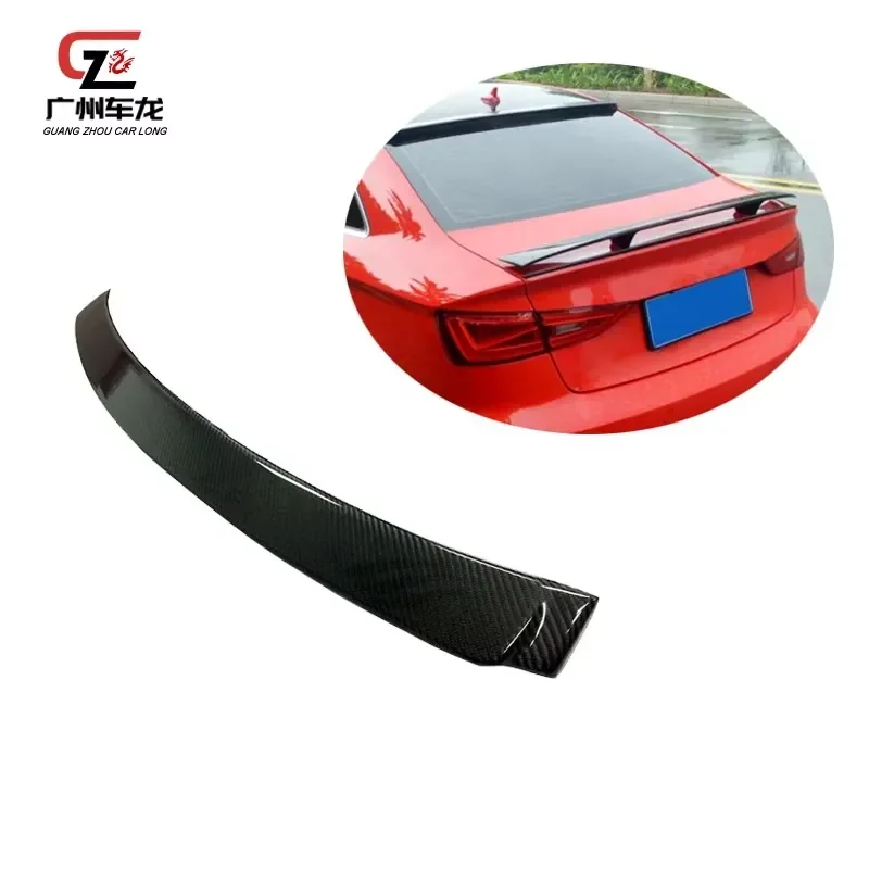 High Quality Real Carbon Fiber RS3 Style Roof Spoiler Rear Spoiler for A3/S3 Sedan 2014-2020 Top Tail Wing Car Spoiler