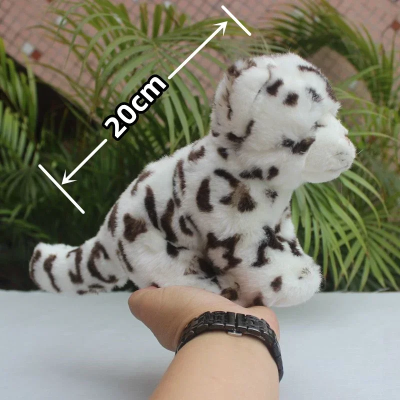 Snow Leopard High Fidelity Anime Cute Plushie Leopard Plush Toys Lifelike Animals Simulation Stuffed Doll Kawai Toy Gifts Kids