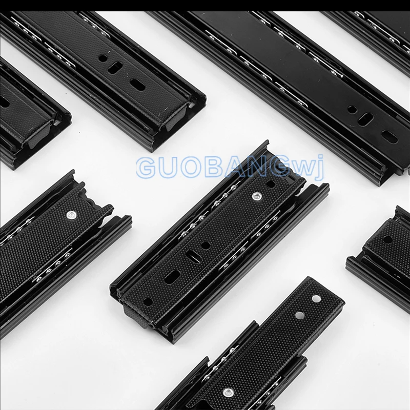 

Ultra Short 3-Section Drawer Slide Rail 150mm 200mm 4/5/6/8 Inch Soft Close Ball Bearing Guide for Cabinet