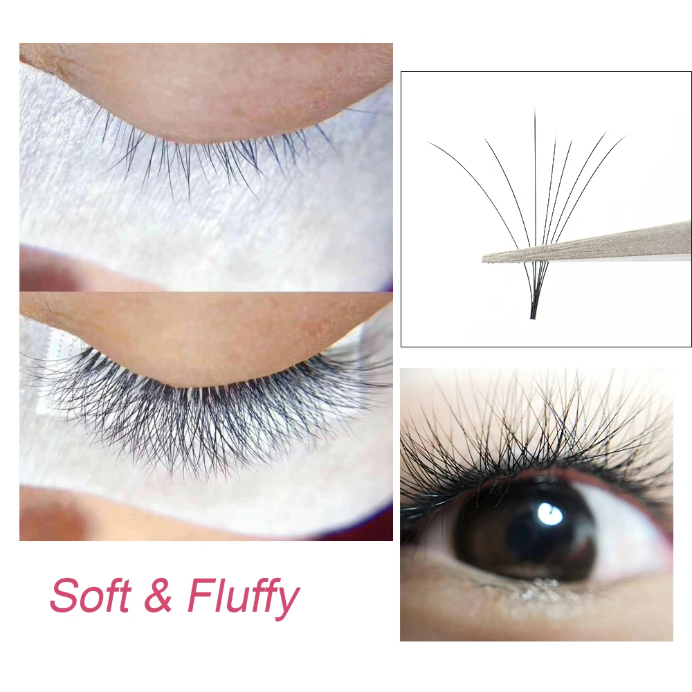 NAGARAKU Eyelashes Auto Fans Eyelash Extensions Bloom Eyelash Natural Soft Mega Volume Lashes