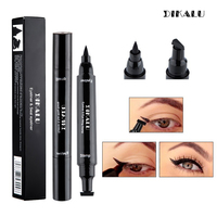 DIKALU Black Novice Double Head Quick Drying Star Triangle Seal Mark Eyeliner Waterproof Non-smudging Liquid Eyeliner