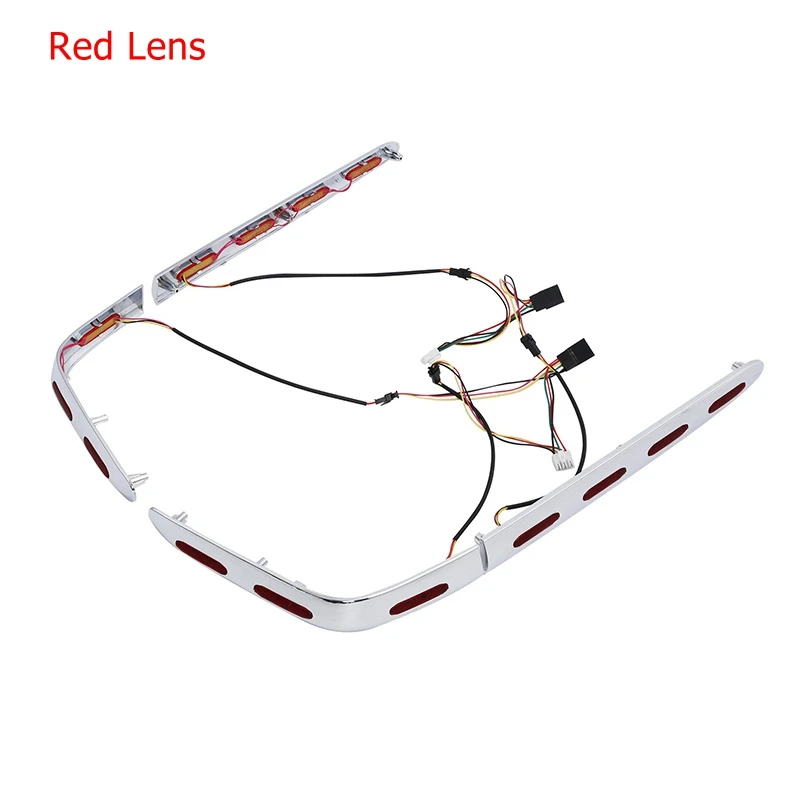 Motorrad Satteltasche Hinten Stamm Borte LED Lichter Für Honda Goldwing GL1800 2001-2011