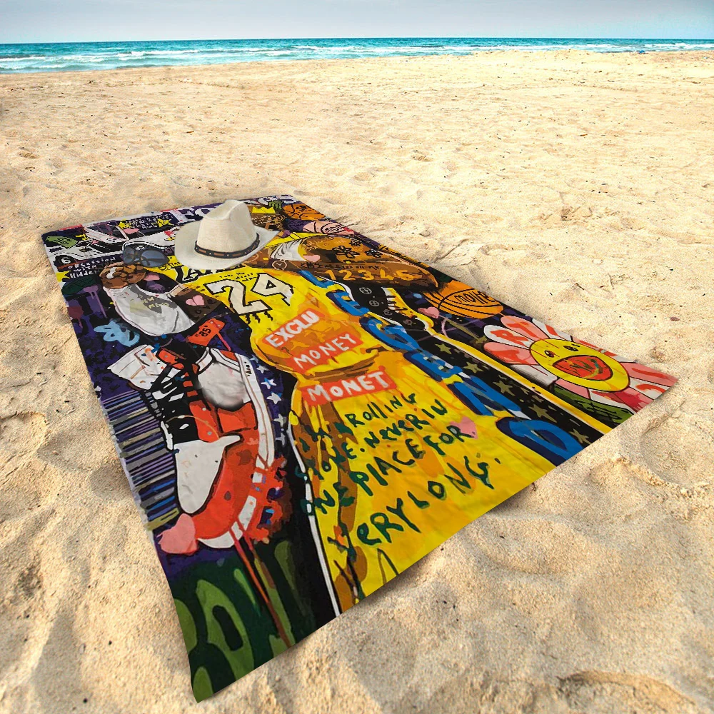 Famous Basketball Player Celebrities Microfiber Beach Towel Absorbent Quick Dry Yoga Swimming Resort Mountain Climbing Towel