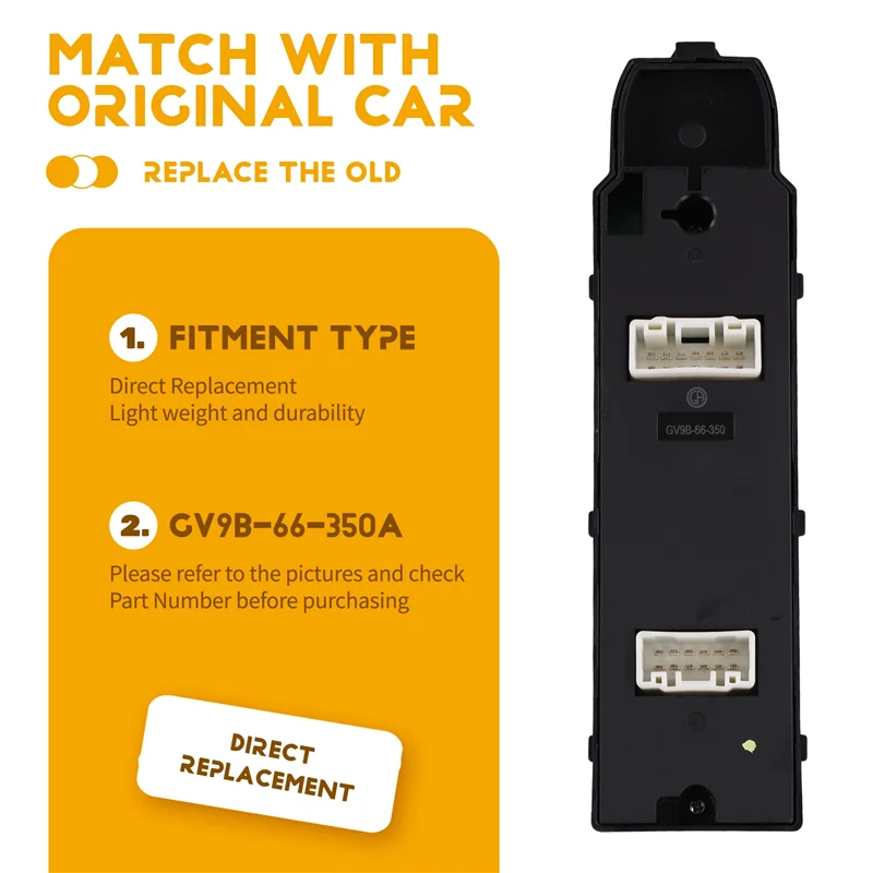 الحصري سيارة اليسار الجبهة نافذة التحكم التبديل زجاج النافذة رفع زر GV9B-66-350A لمازدا 6 Atenza 2014-2018