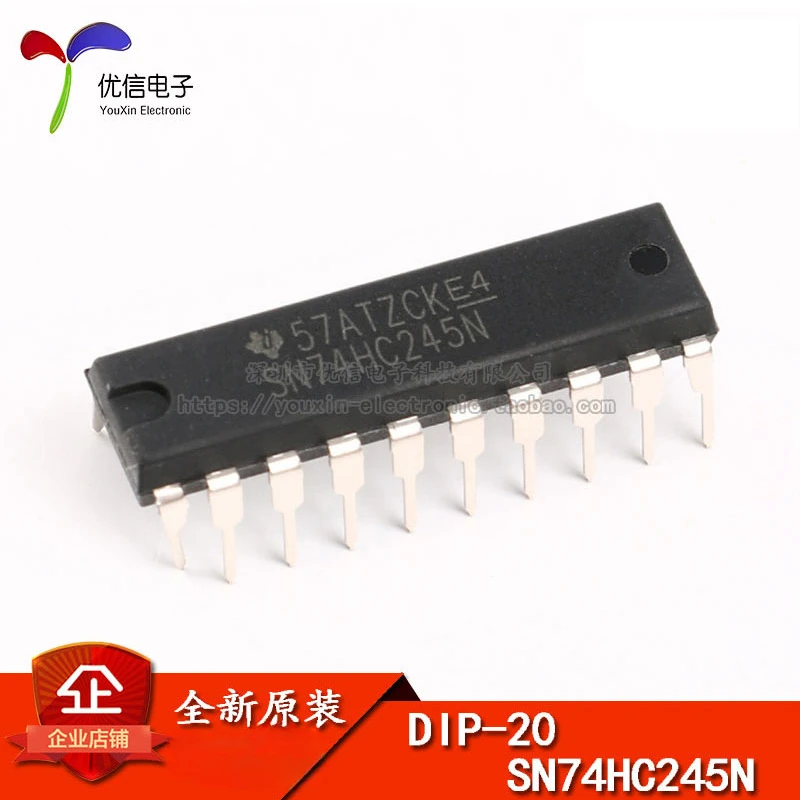 5Pcs/Original genuine direct insertion SN74HC245N eight phase three state bus transceiver logic chip DIP-20