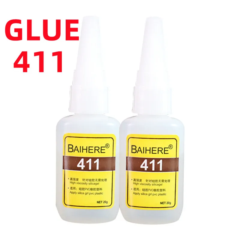 411 silicone quick drying glue PVC glue no treatment sticky silicone quick drying glue TPU rubber silicone adhesive