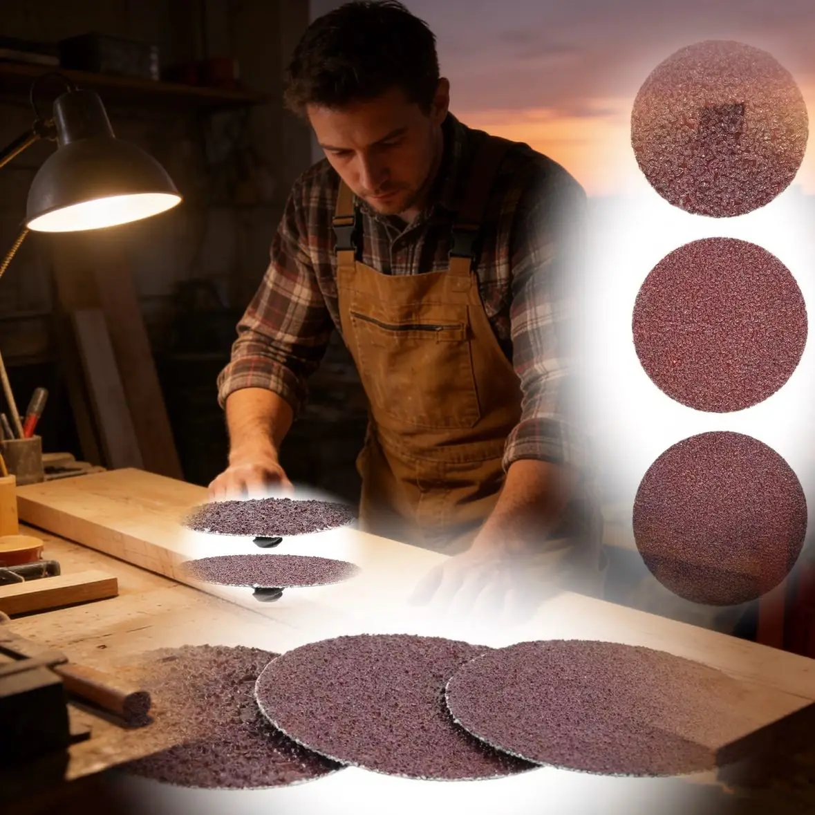 

50Pcs 36-80 Grit 2 Inches Sanding Discs For Metal Wood Plastic Steel Surface Prep Strip Grind Finish Burr Rust Paint Removal