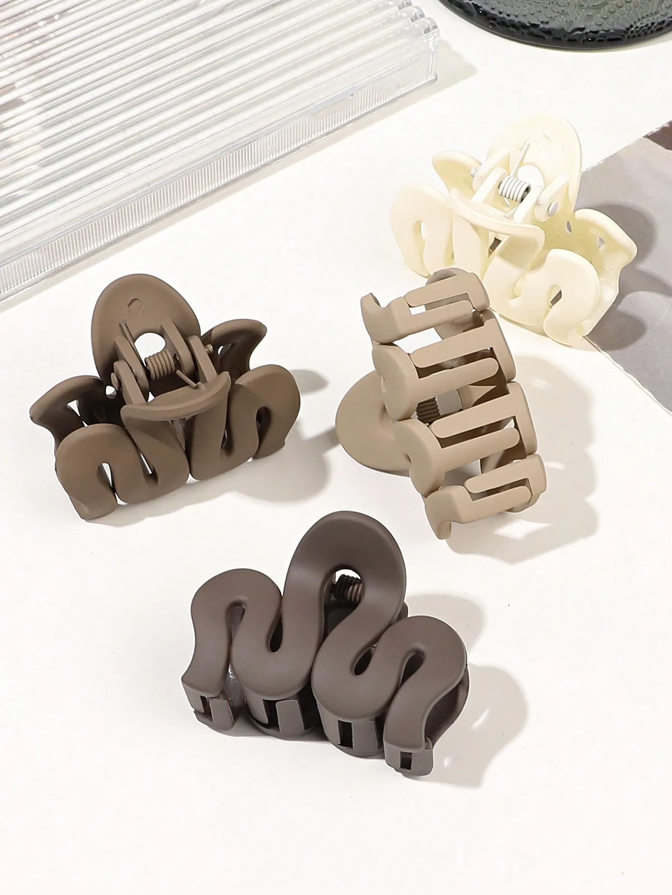 5 Stück Multistyle kleine Blumen-Haarklammern für Frauen und Mädchen, rechteckige Kieferklammer, Haar-Accessoire, Halbkreis-Haarspangen für dünnes Haar – Detail 11