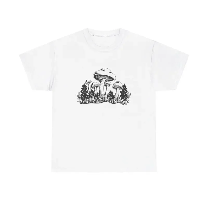 Mystical Magic Mushrooms T Shirt cool esoteric trippy majestic symbolic floral