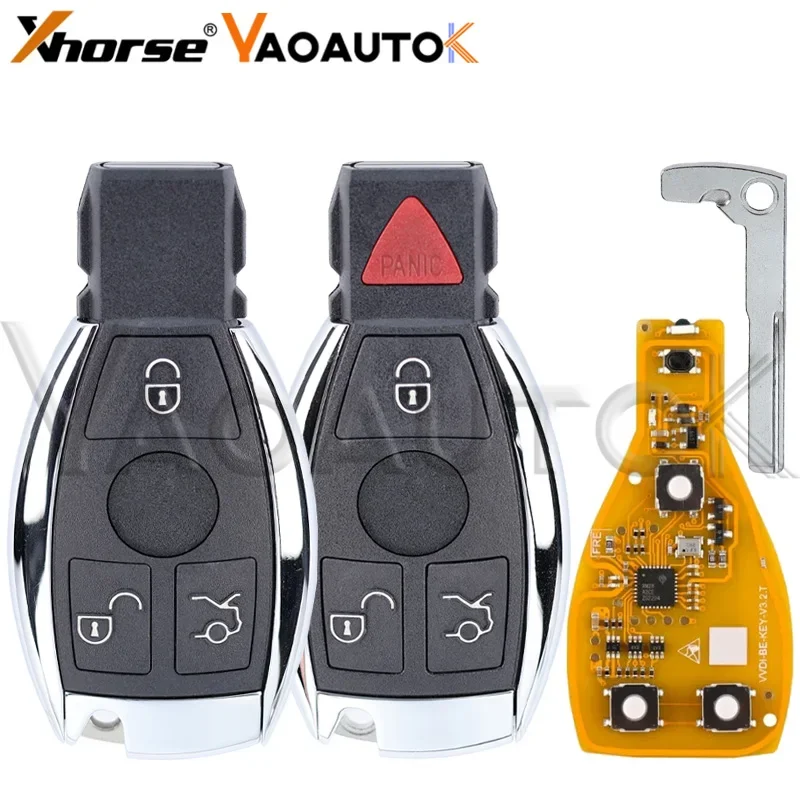 

Xhorse Dla Mercedes Benz 315/434Mhz VVDI BE Zdalny inteligentny pilot W211 W212 W203 W204 W205 W210 W221 W222 3/4 Przyciski obudowy