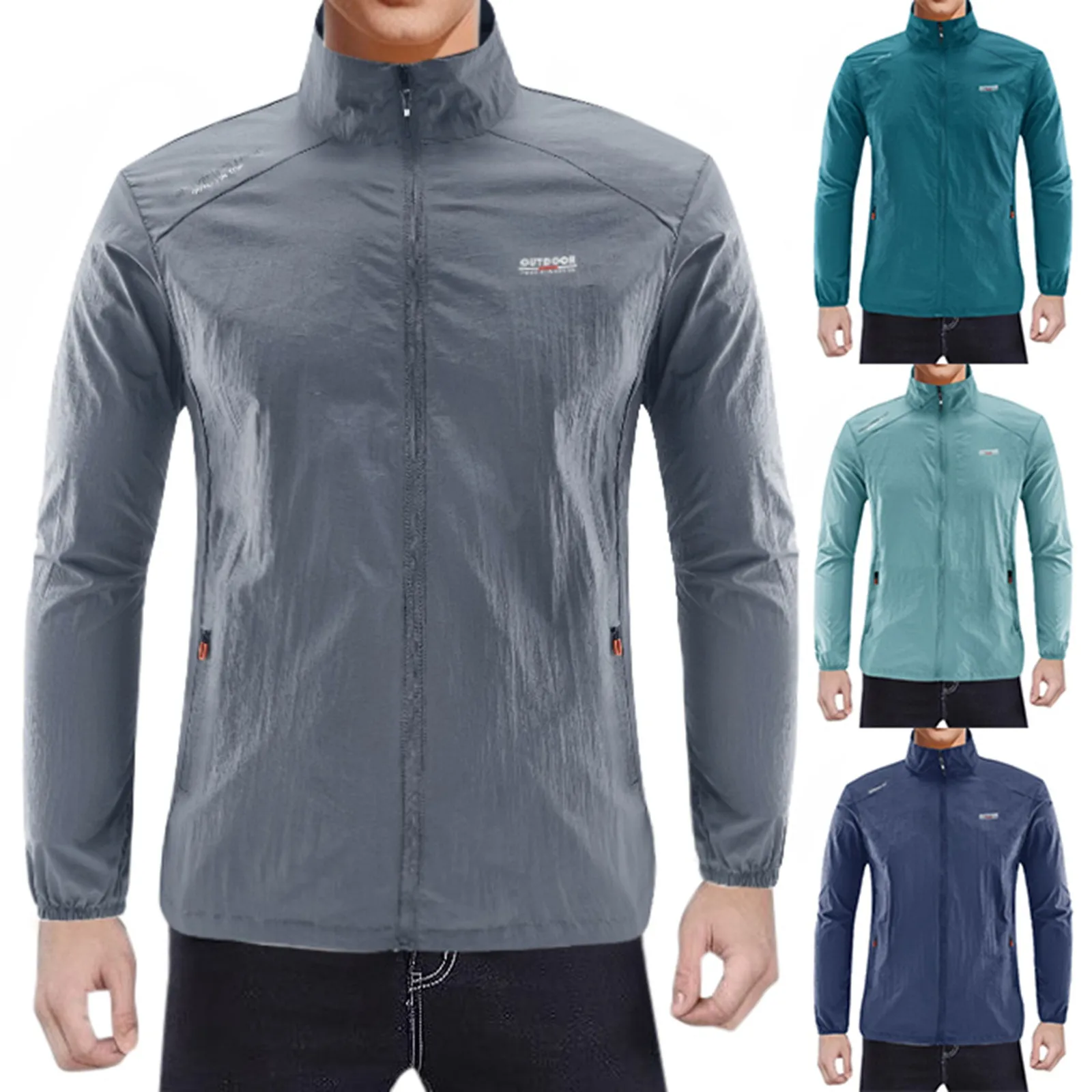 

Men's Summer Skin Quick Dry Hiking Jacket Waterproof Sun UV Protection Coats Men Outdoor Sports Fishing Camping Running Jacket