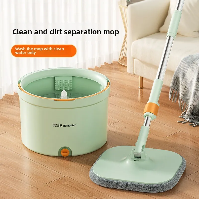 

Ручная стирка Meitianle, разделение пятен, вращающаяся швабра, бытовая сетка с одним перетяжением, жирный утолщенный стержень, артефакт ленивой мытья полов