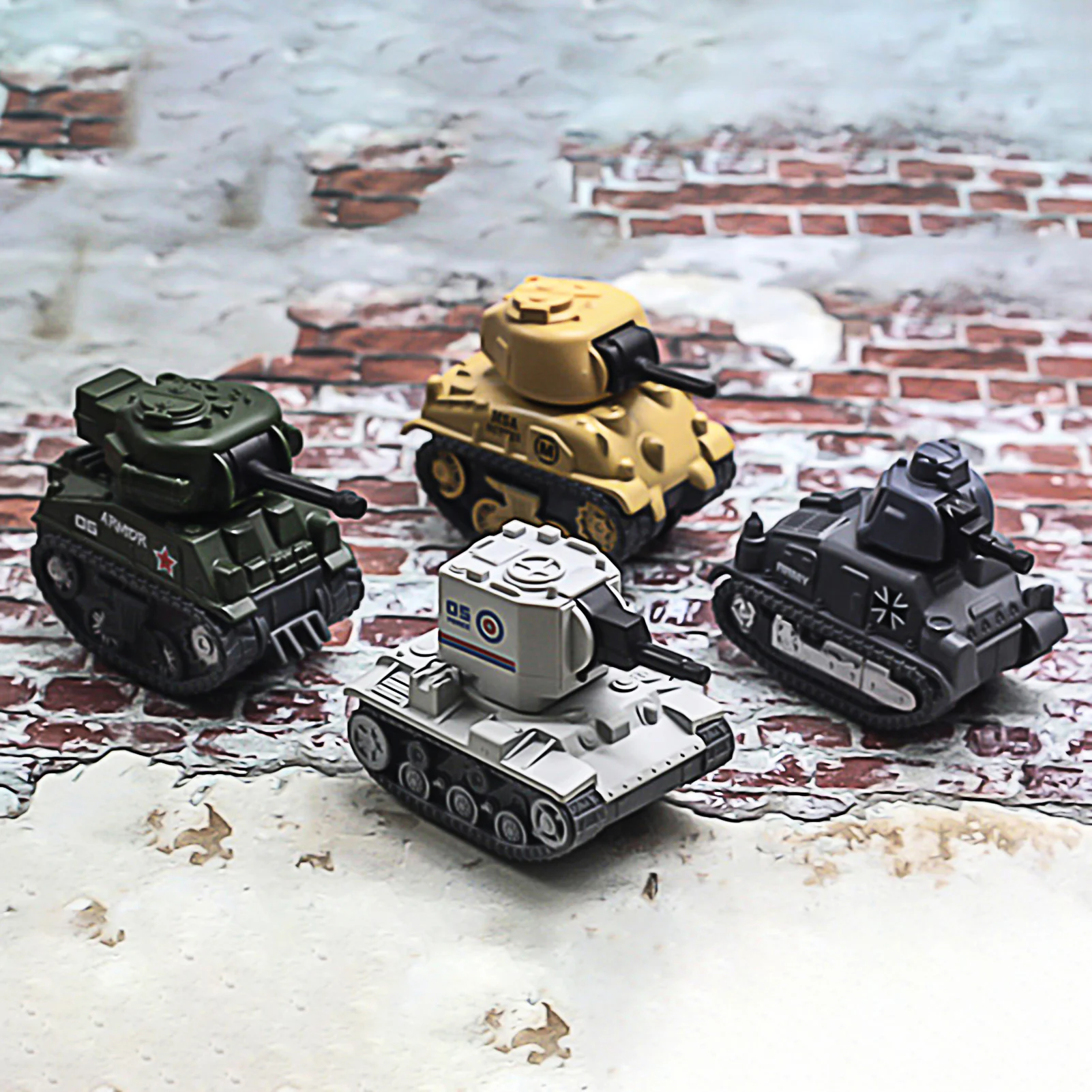 1:64 Mini Tank Model Trek Educatief Speelgoed Voertuig Model Tank Simulatie Collectie Geschenken Speelgoed Jongens