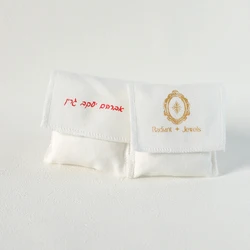 Custom Size Fashion Design Canvas Flap Storage Bags 10x10cm 15x20cm 25x40cm 35x45cm Cotton Towels Dust Pouch