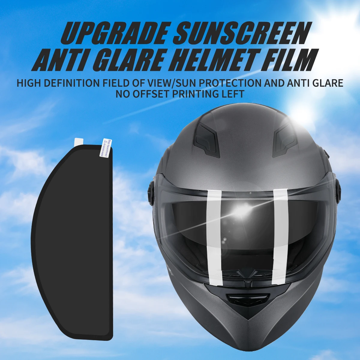 Motorcycle Helmet Anti-fog Sun Protection Film Universal Helmet Visor Protective Sticker Motorbike Autocycle Helmet Parts