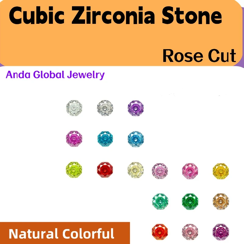 

Cubic Zirconia Stone Rose Cut Excellent Natural Colorful Millennium Octagon High Carbon Diamond for Jewelry Setting&Custom