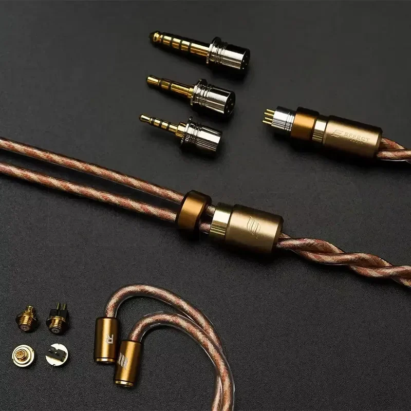 

Effect Audio Fusion1 Fusion 1 Earphone Cable Premium UP-OCC Gold Plated IEMs Upgrade Replaceable Wire with ConX Basic Sets