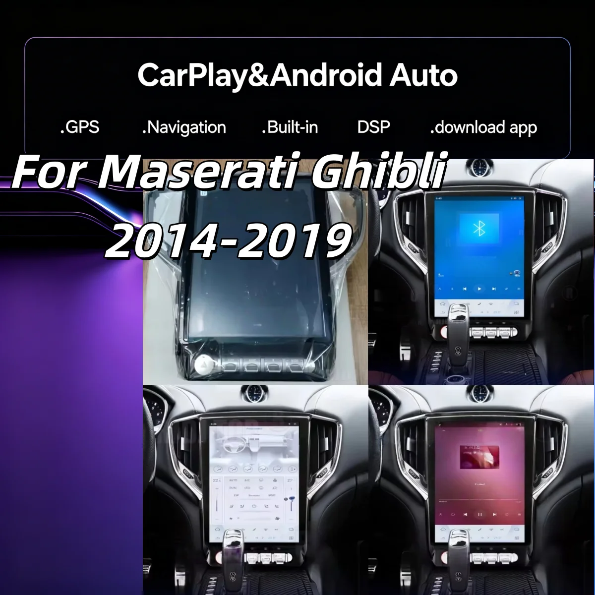 

Автомагнитола Android с вертикальным экраном (RHD/LHD) и мультимедийным плеером для Maserati Ghibli 2014-2019 с поддержкой Carplay ‌ GPS-навигационная мультимедийная система