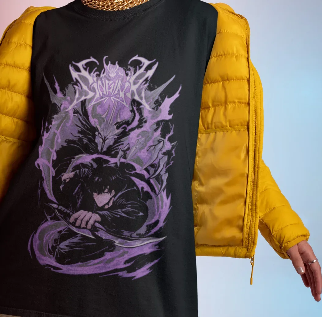 قميص التسوية المنفردة Sung Jinwoo تي شيرت ليو Zhigang تي شيرت أنيمي جوناس ريجي التي شيرت