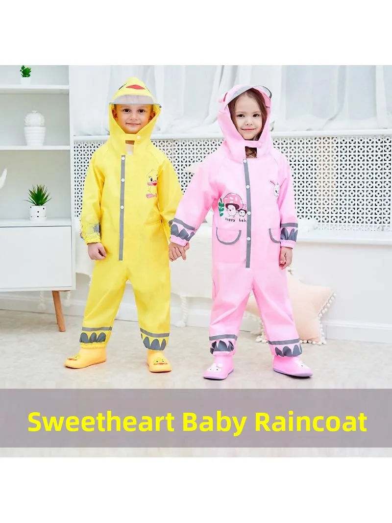 

Милый детский дождевик-комбинезон для путешествий на природе, красивый водонепроницаемый, пыле- и ветрозащитный комплект для малышей и детей