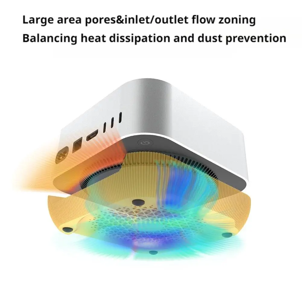 

For Macmini M4 Base Cooling Base Bracket Power Button Front Creative Cute Base Bracket For Mac Mini M4 3D Printing O2G9