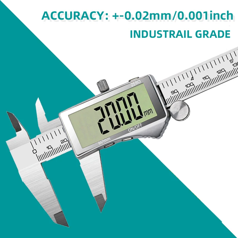 Suwmiarka cyfrowa DITRON z dużym ekranem, precyzyjne narzędzie pomiarowe ze stali nierdzewnej, grubościomierz, elektroniczna suwmiarka noniuszowa.