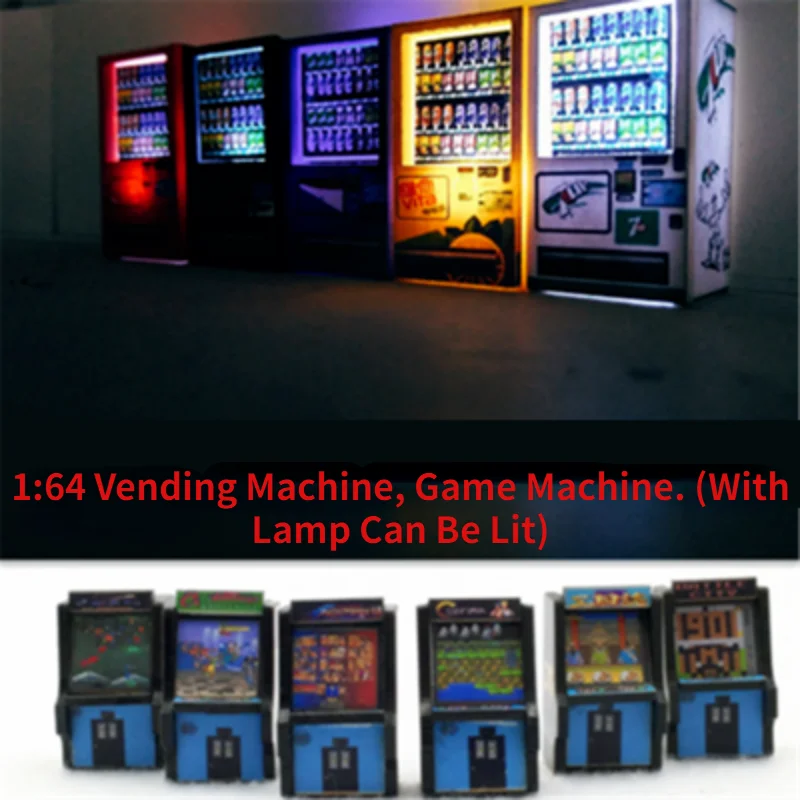 

1:64 Scale Handmade Model Beverage Machine Vending Machine Game Machine Model Miniature Scene Decoration Toys Free Shipping