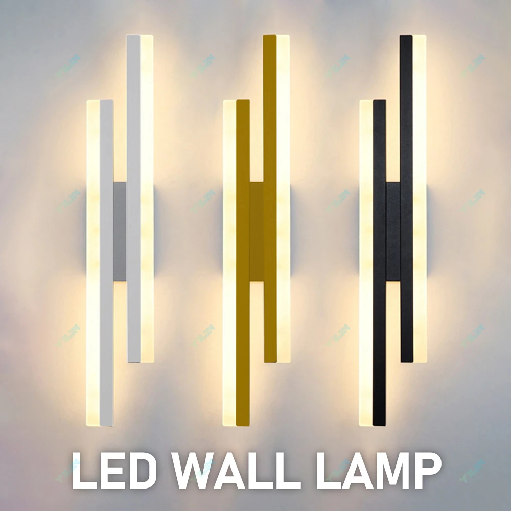 

Modern Acrylic LED Wall Lamp Black/Gold/White 15W Sconce Light Indoor Decor Lights For Living Room Interior Lighting Fixture