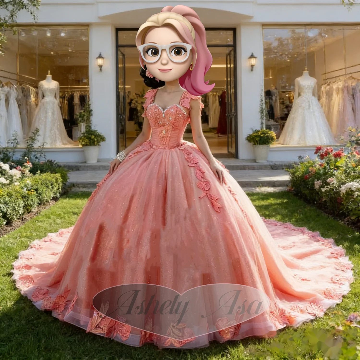 

NAQ57 Customized Orange Women Prom Birthday Party Dress Occasion Wear Lace Applique Ball Gown Vestido XV Quinceanera 15 16 Girl