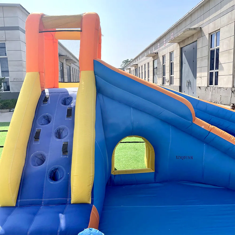 Backyard Nylon Water Slide Game Inflatable Combo Bouncer for Kids Small Oxford Water Slide Bounce House With Swimming Pool