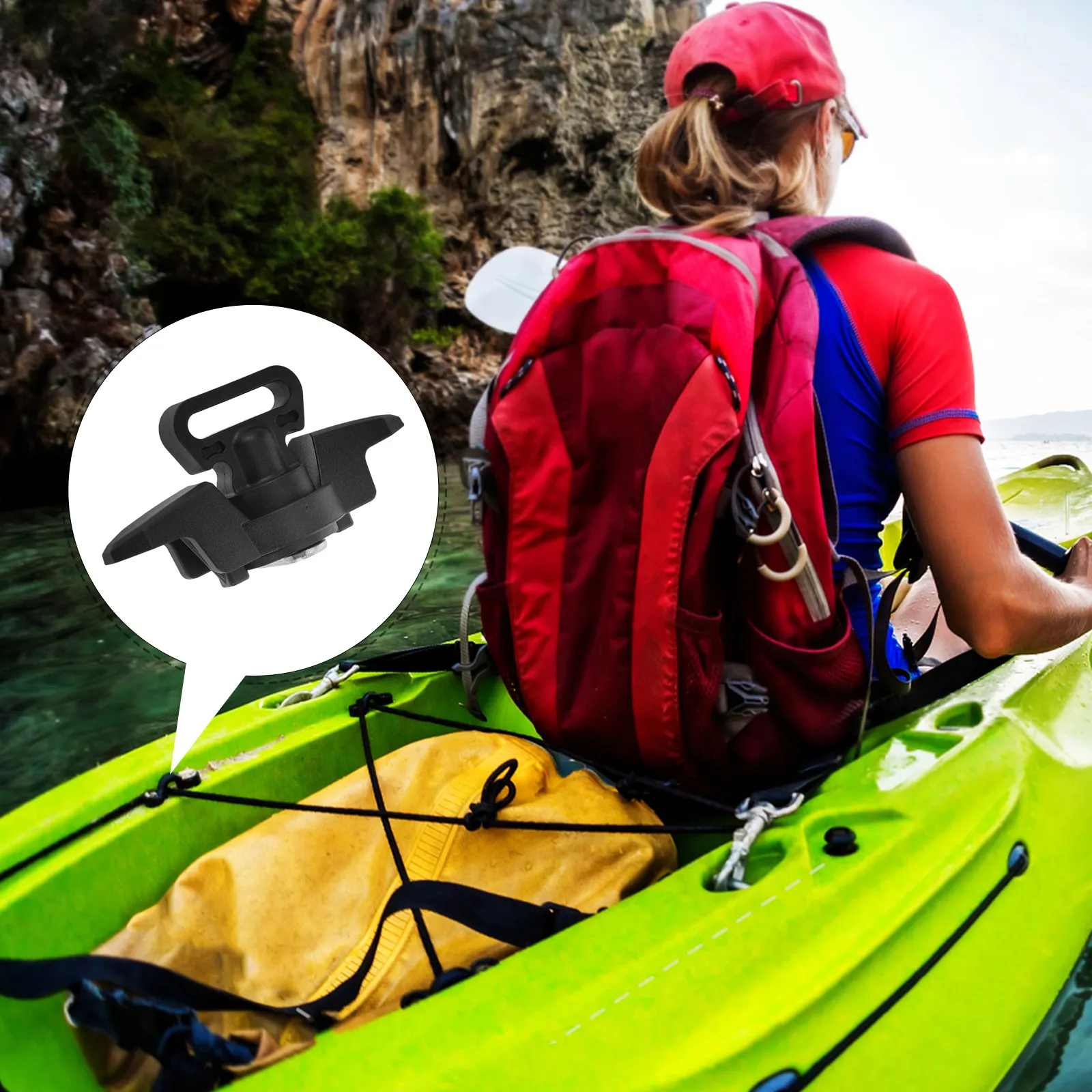 

Прочный пластиковый крепеж для лодок, многофункциональный фиксатор для веревок, аксессуар для каяков, морские комплектующие, прост в использовании, прочная конструкция