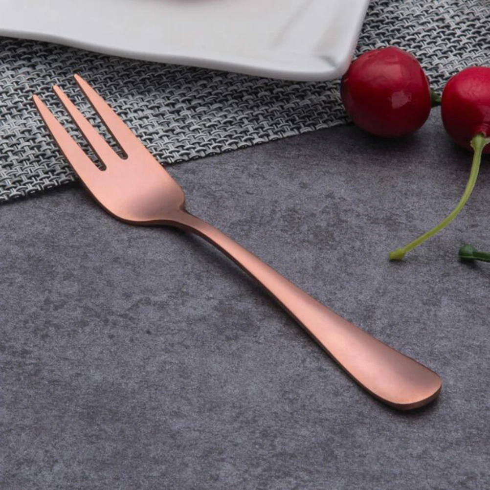 

5 pcs Flatware Silverware Set Stainless Steel Cutlery Rose Gold Rust Resistant Simple Design Comfort Grip Spoon Fork Tea