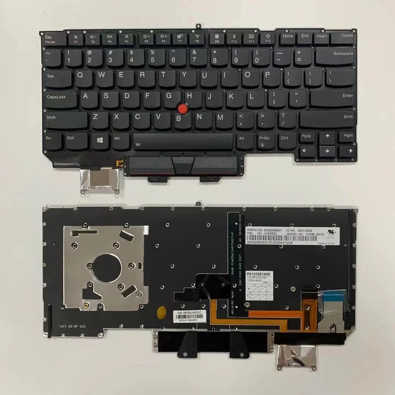 US Layout Backlit Laptop Keyboard For ThinkPad X1 Carbon Gen 5 Gen 6 2017 2018 01ER623 01LX539 With Pointer