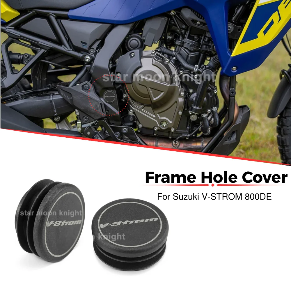 

For Suzuki V-STROM 800 DE VStrom 800DE 2024 2025 Motorcycle 2PCS Frame Hole Cover Caps Plug Decorative Frame Cap Set Accessories