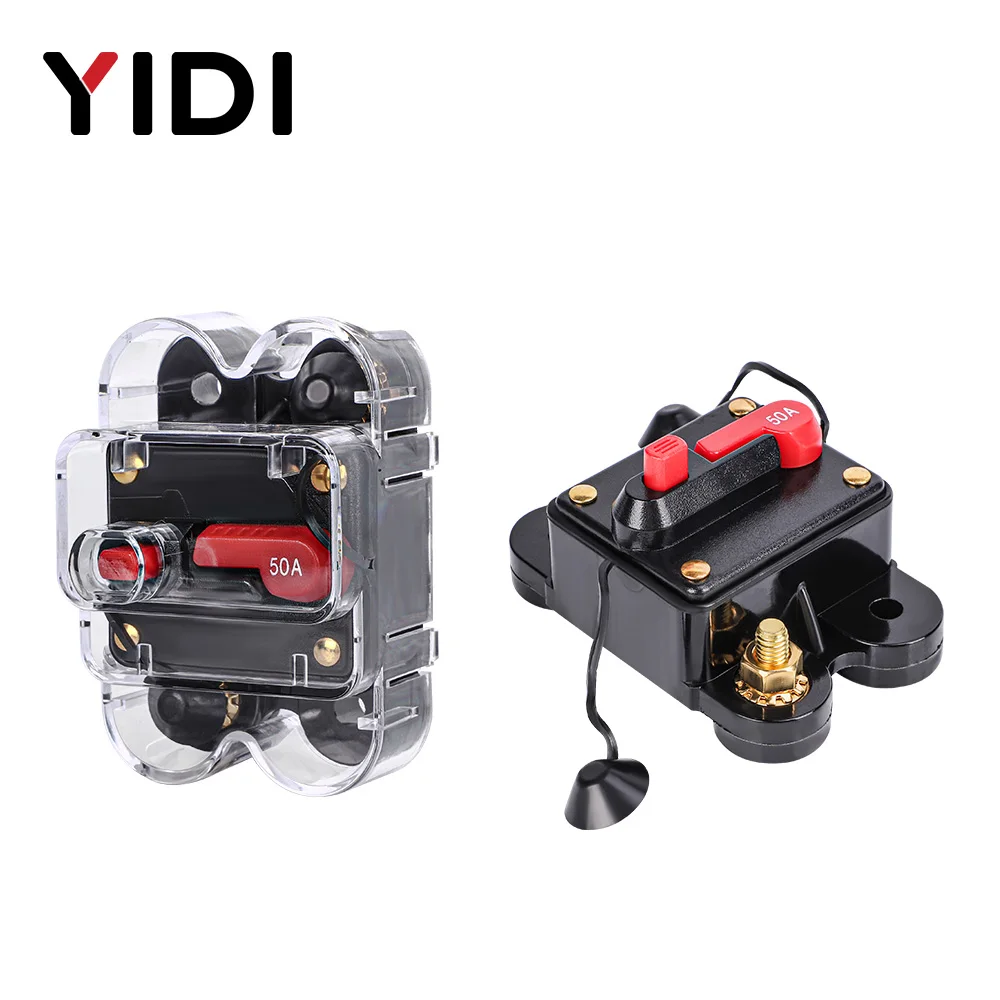 Circuit Breaker Overload Product 30A 40A 50A 60A 80A 100A 150A 200A 250A 300A 12-48V DC Resettable for Car Audio RV Marine Boat