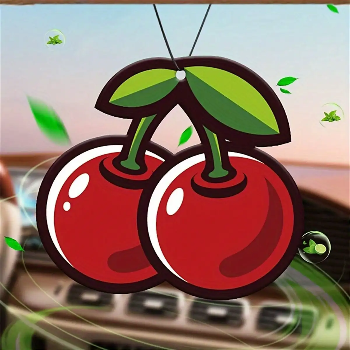 

Fruit Cherry Car air freshener Long-lasting scented paper,odor eliminators,stylish rear view mirror suspension decorate the ca