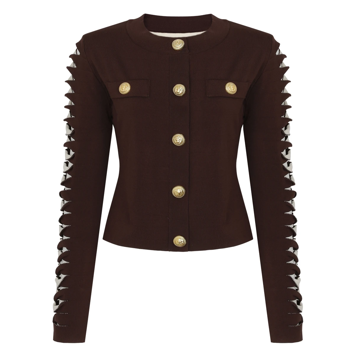 

New Women High Quality Spring Autumn Knitted Cardigan Color Block Design Fashion Long Sleeve Temperament Outerwear