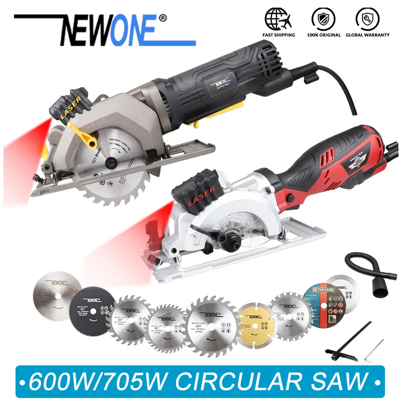 120V/230V 600W/705W Electric Power Tool Electric Mini Circular Saw With Laser multi-function Saw For Cutting Wood,PVC Tube, Tile