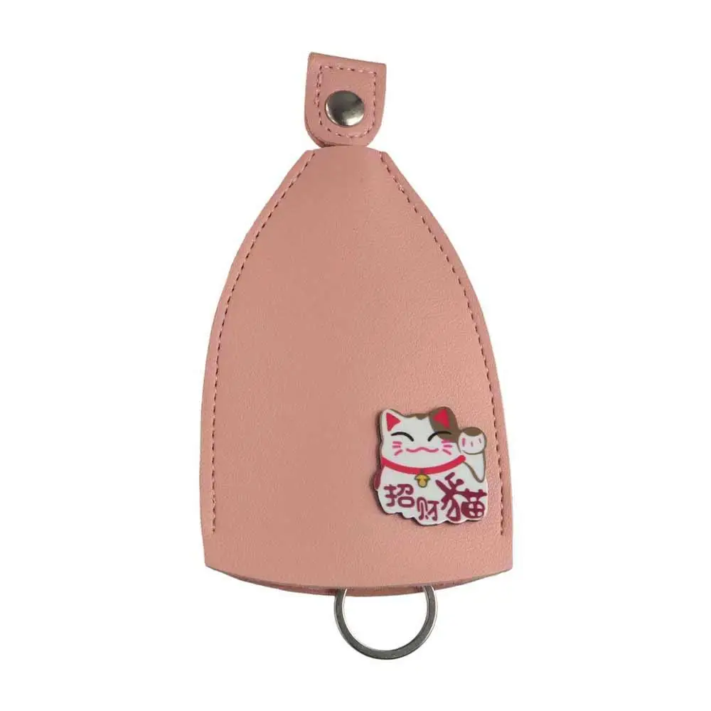 LLavero de gato de la suerte para el coche, bolsa de animales de dibujos animados, portallaves, carteras