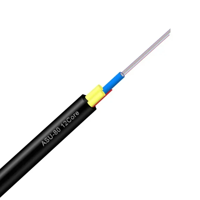 Mini ADSS ASU Optical Fiber Cable Single Mode 2-12 Cores OD6.0-8.0mm 2km/3km/4km Per Drum for Aerial Applications