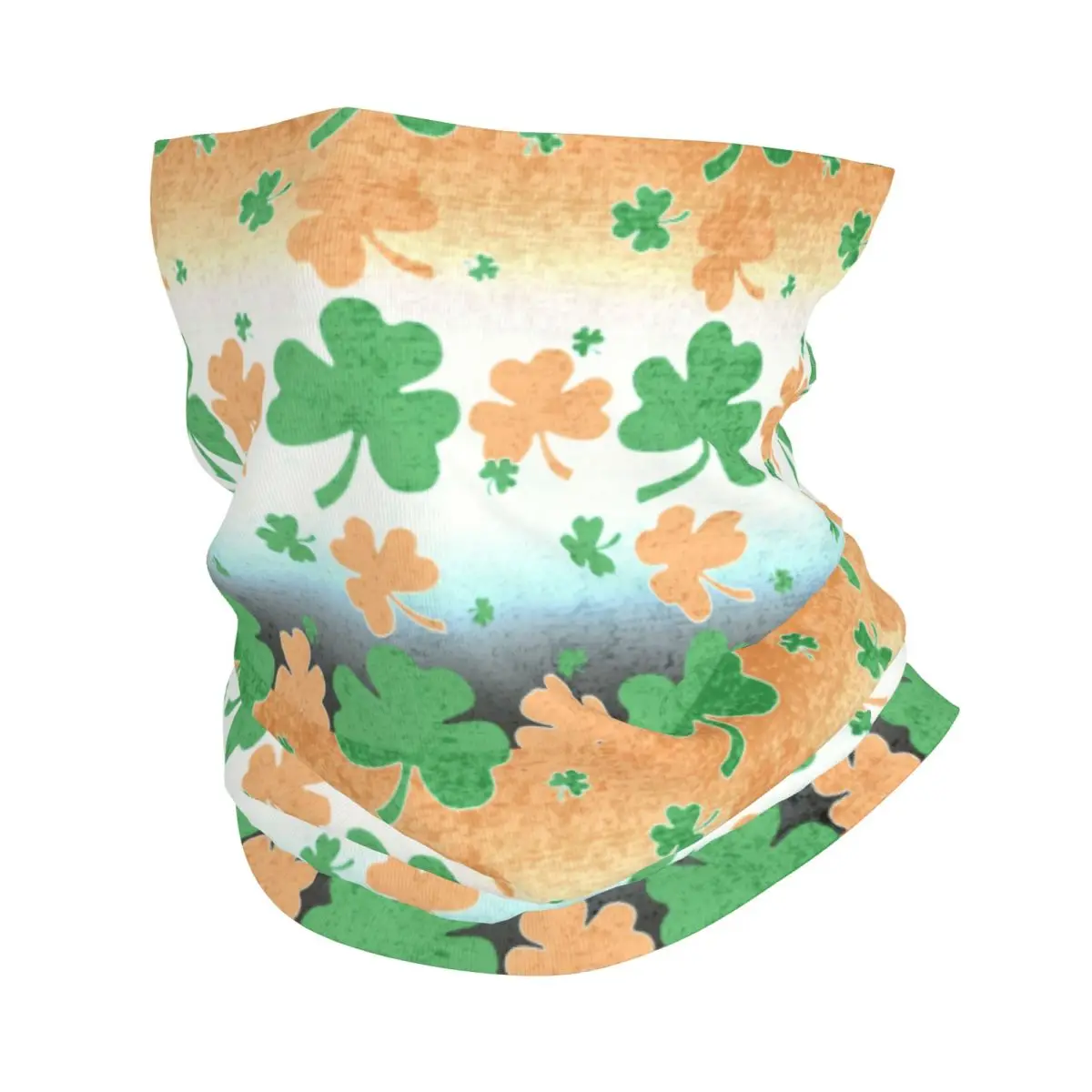 Custom Shamrocks Irish Flag Bandana Winter Neck Warmer Men Windproof Wrap Face Scarf for Hiking Ireland Gaiter Headband