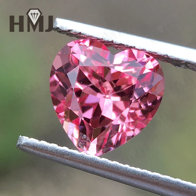 HMJ Lab Grown Padparadscha Sapphire Heart Cut Gemstone AGL Certificate Selectable Jewelry Making Materials Beads Sparkling Gift